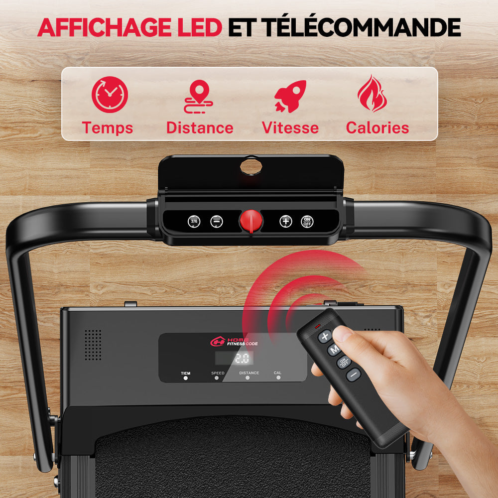 Tapis de Course Pliant C1, Vitesse 1-10KM/H, 5% Inclinaison Manuelle