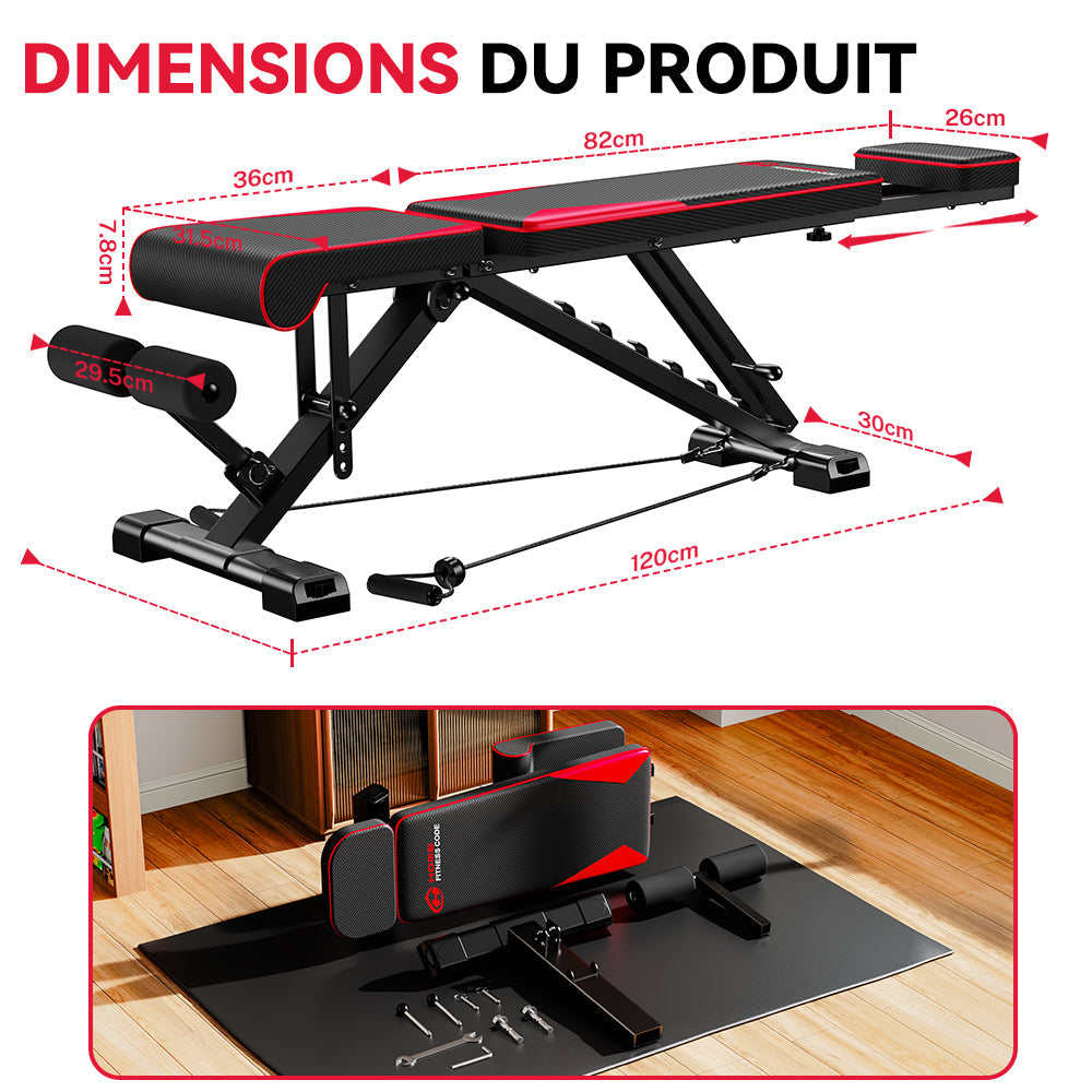 Banc de Musculation Pliable